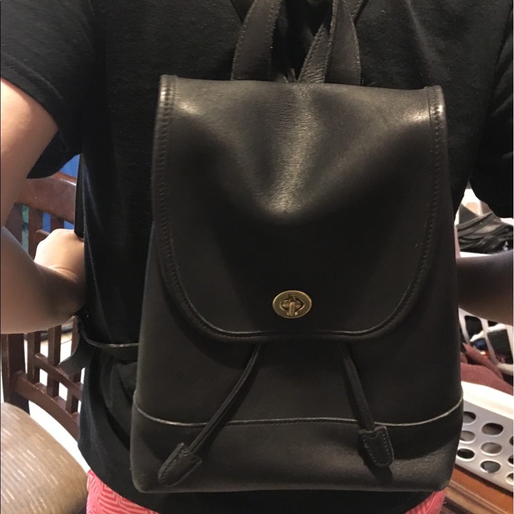 Authentic Vintage Leather Coach backpack